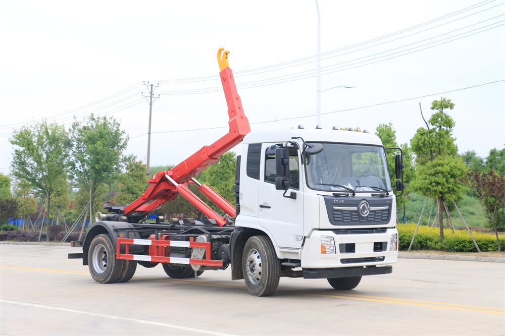 10-14方勾臂垃圾車-東風(fēng)天錦大型套臂10-14方勾臂式垃圾車