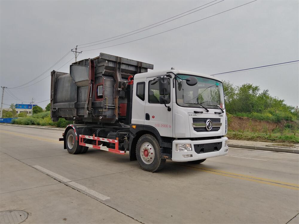 10-14方勾臂垃圾車-東風(fēng)D9大型套臂10-14方勾臂式垃圾車