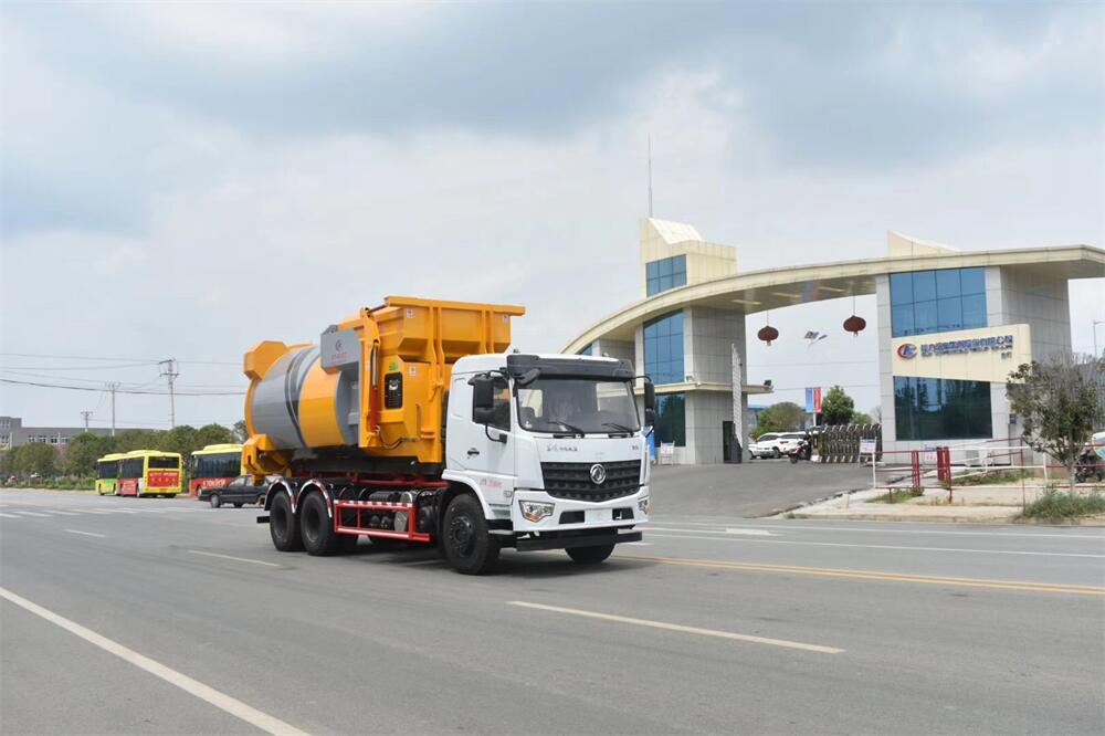 8-12方勾臂垃圾車-國(guó)六東風(fēng)D3大型套臂8-12方勾臂式垃圾車